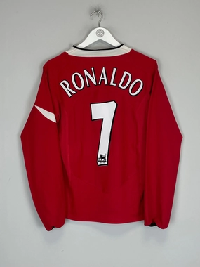 Compact Yarn Durability Ventilation Panels 2004/06 MANCHESTER UNITED RONALDO #7 L/S HOME SHIRT (S) NIKE