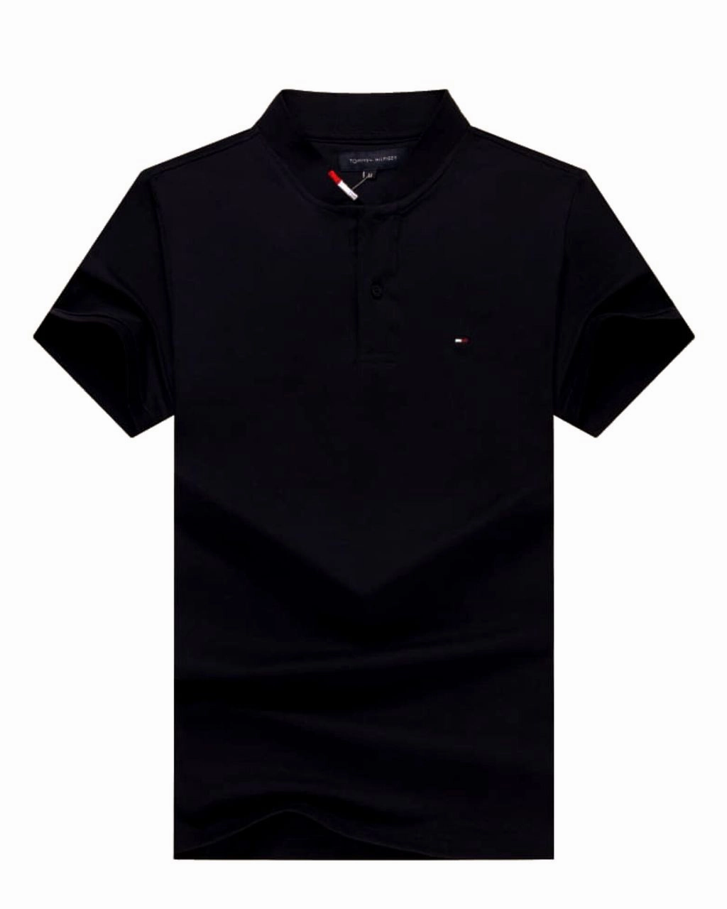 Thermal Regulating Layer Tommy Hilfiger Black Band Collar Men T shirt