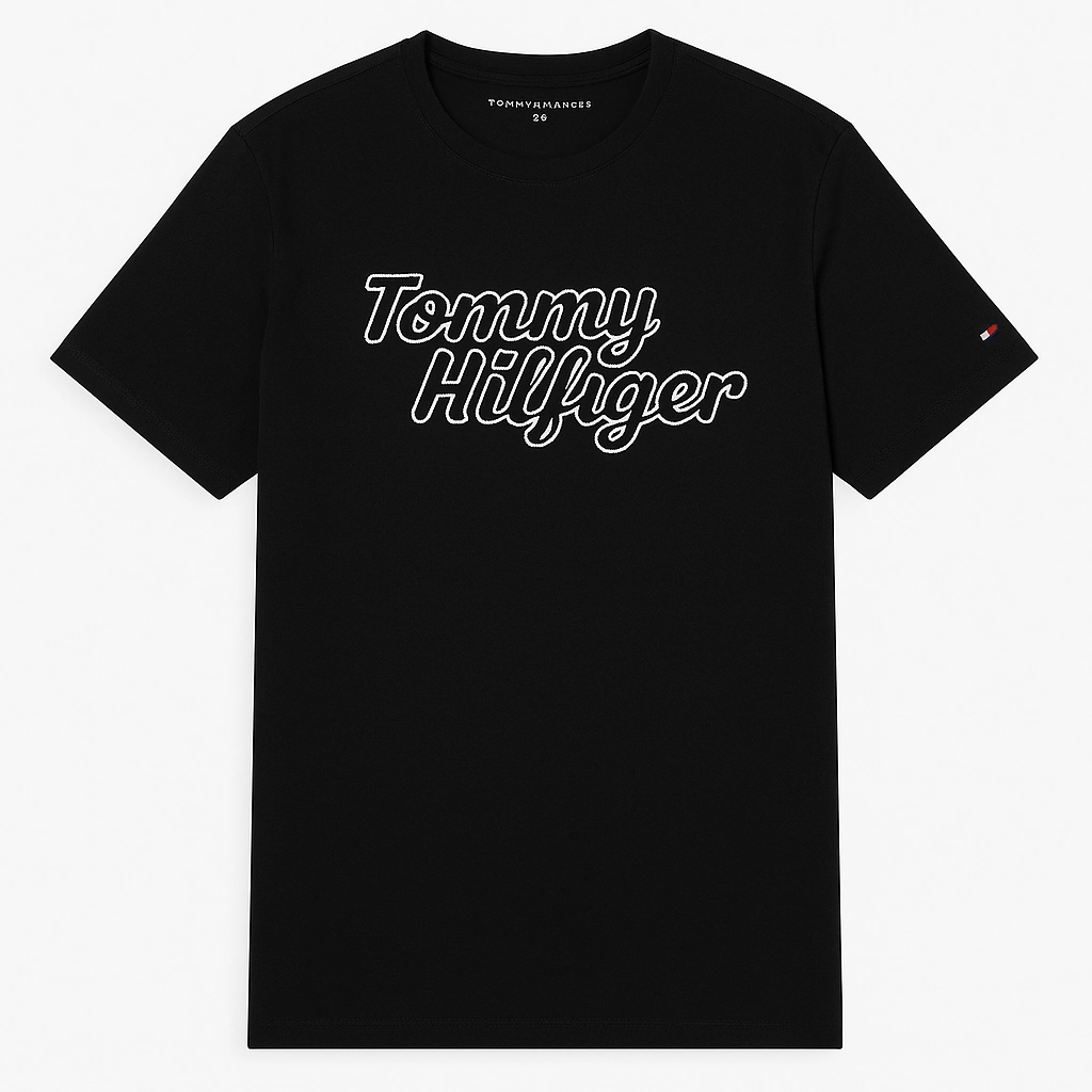 TaglessDesign Ethically Sourced Materials Tommy Hilfiger Black Men T shirt