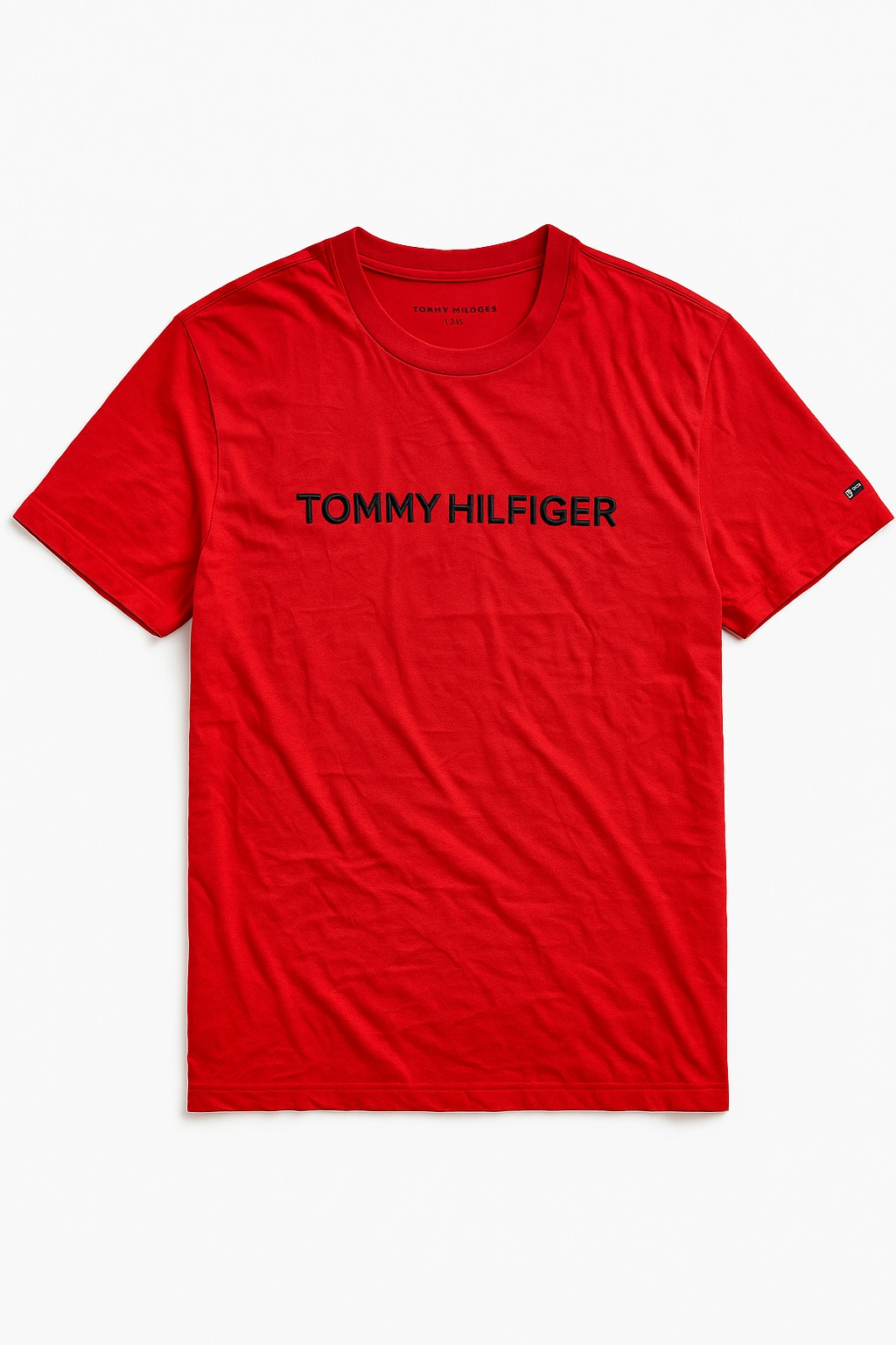 Flexible Collar Tommy Hilfiger Red Round Neck T shirt