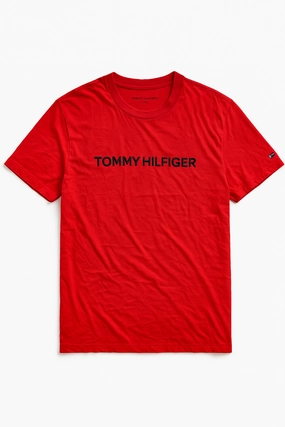 Flexible Collar Tommy Hilfiger Red Round Neck T shirt