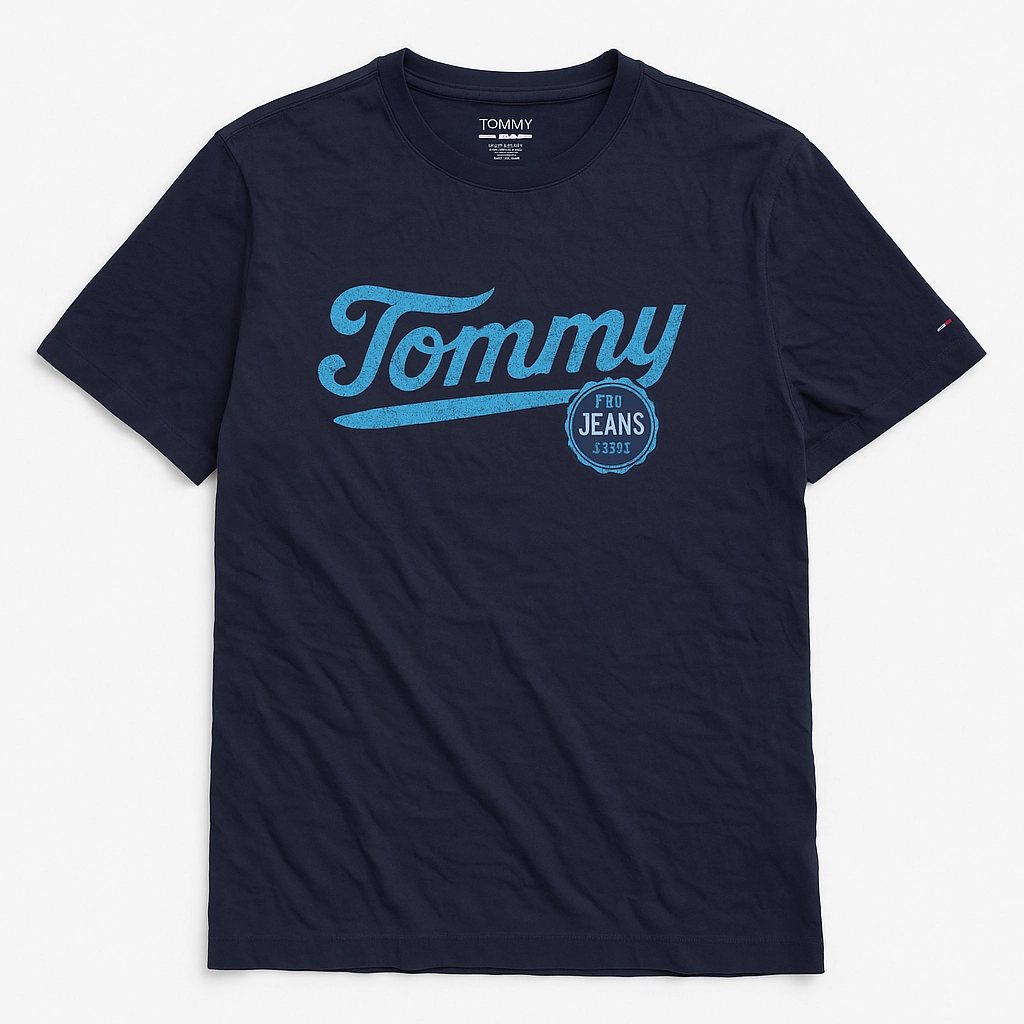 Tommy Jeans Men Navy Blue T shirt Versatile Comfort Style