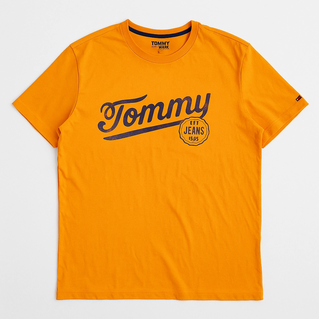 Tommy Jeans Orange T shirt Perfect Layer Fit for Any Season