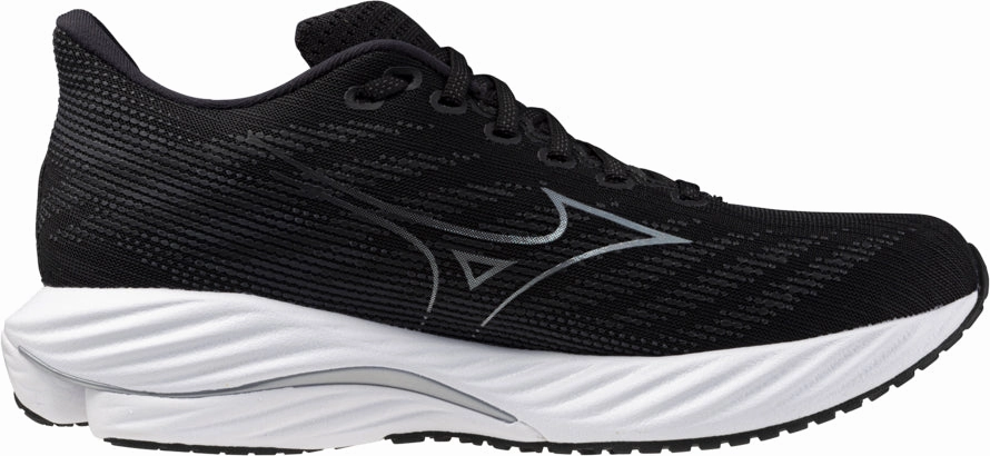 Mizuno Wave Rider 28 WIDE FIT (2E) Mens Running Shoes - Black Performance Flex