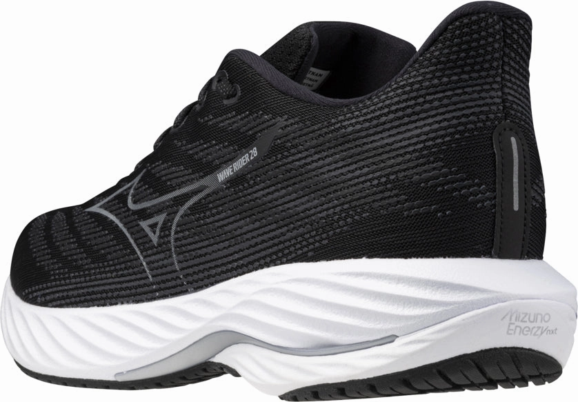 Energy Return Compound Mizuno Wave Rider 28 WIDE FIT (2E) Mens Running Shoes - Black