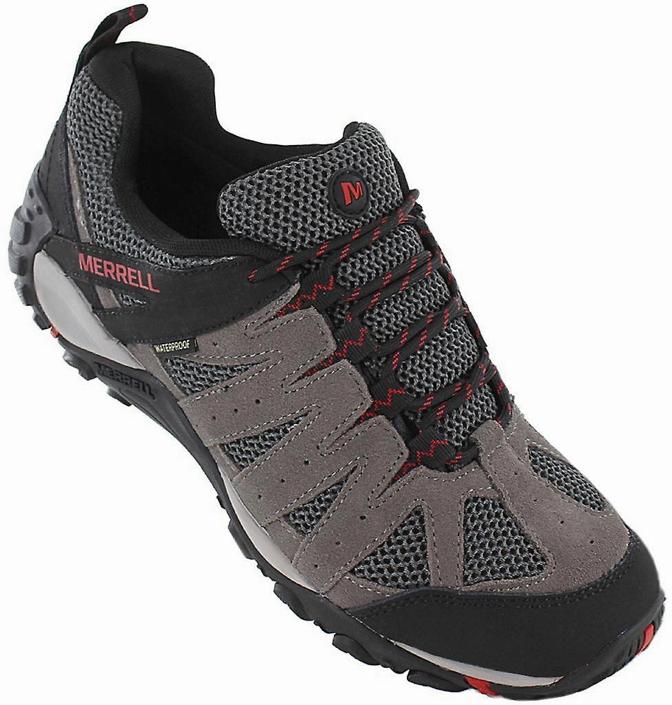 Merrell Accentor 2 Vent Waterproof Mens Walking Shoes - Grey Hill Top Stability Hiking