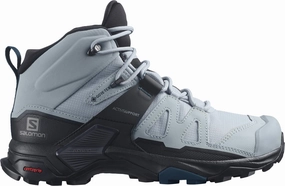 Salomon X Ultra 4 Mid GORE-TEX WIDE FIT Womens Walking Boots - Blue Long distance Supportive Boots