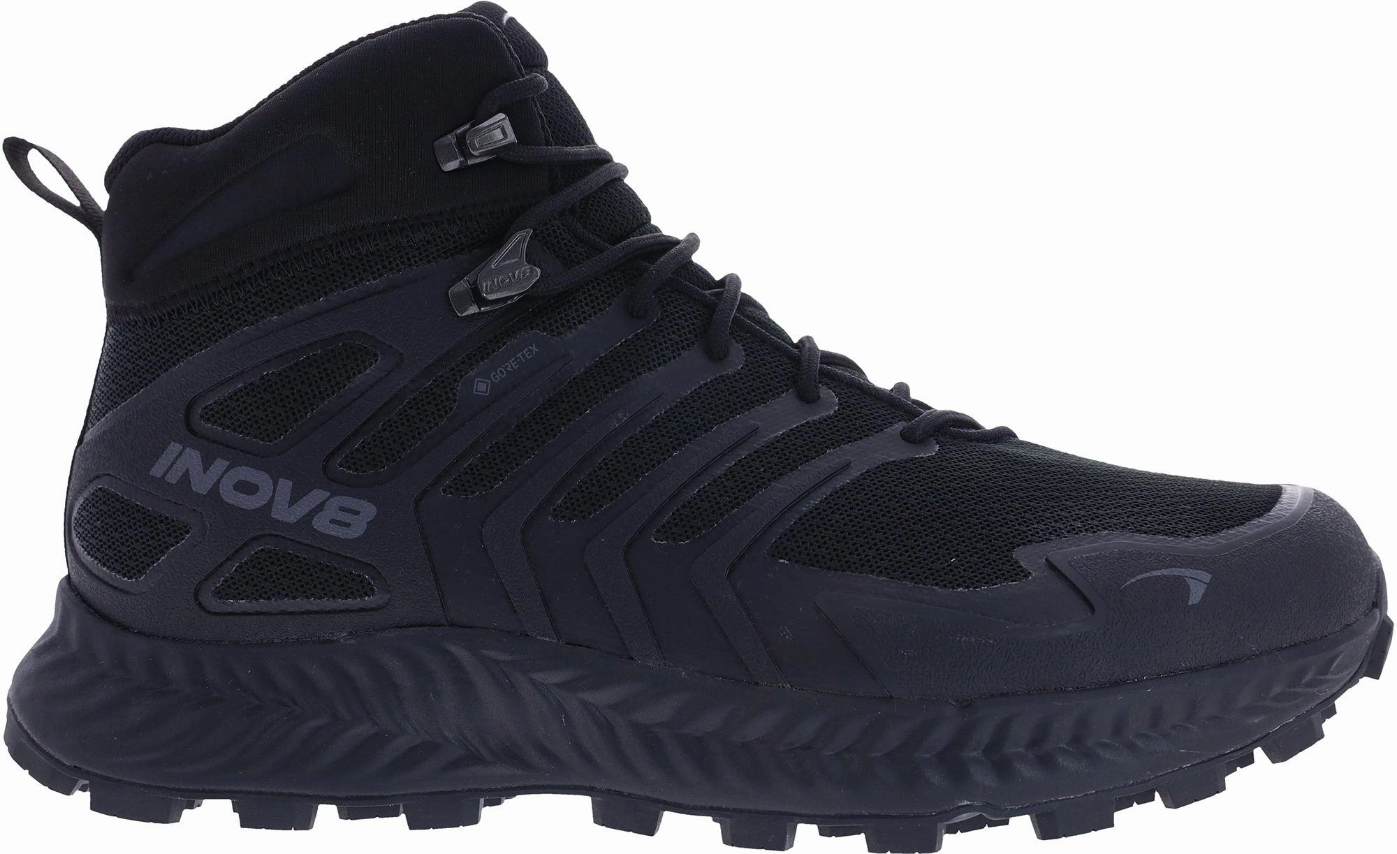All Weather Gear Heavy Duty Comfort Inov8 Roclite Mid GORE-TEX WIDE FIT Mens Walking Boots - Black