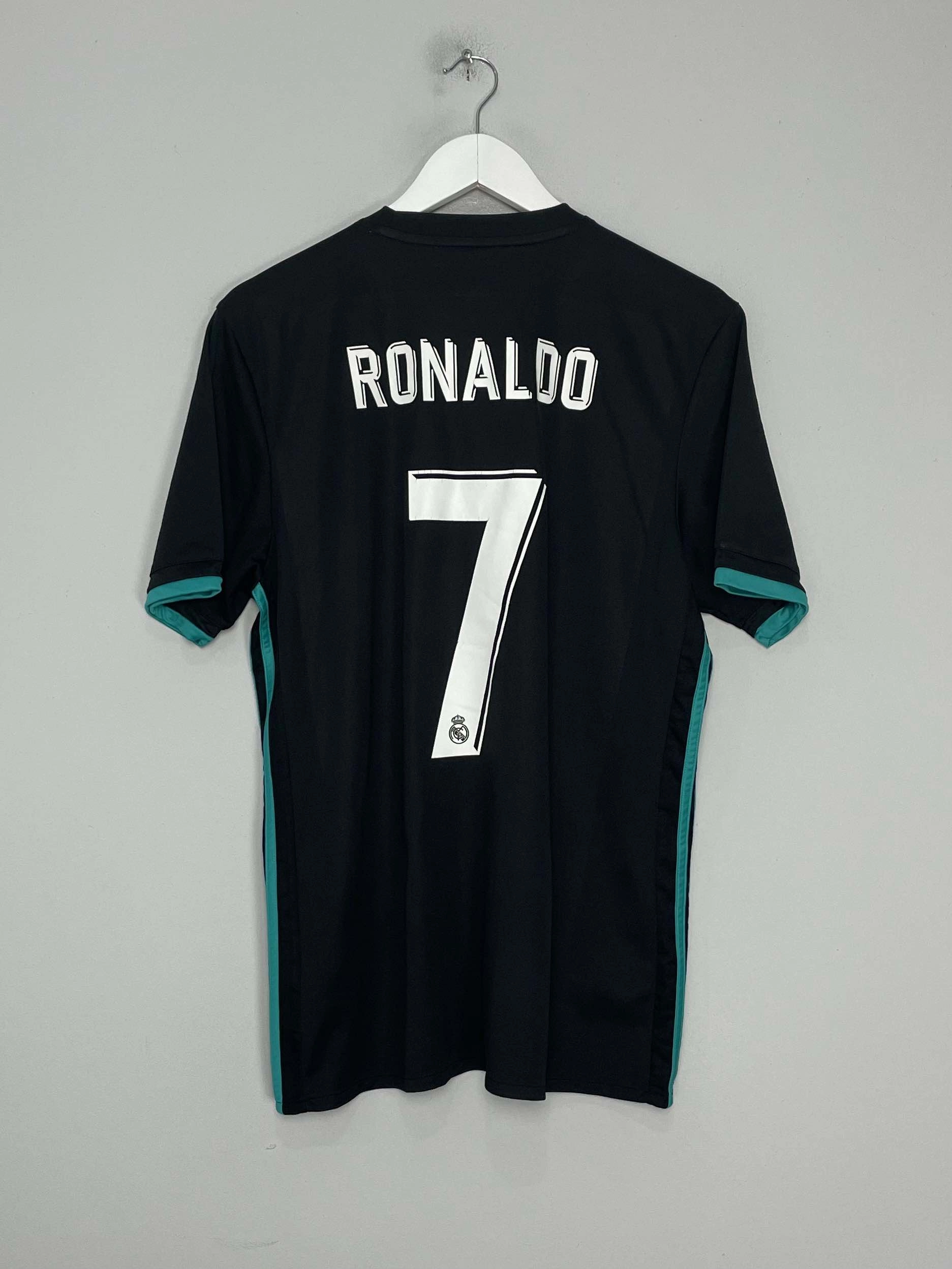 2017/18 REAL MADRID RONALDO #7 AWAY SHIRT (L) ADIDAS Thermal Insulation Layer Lockstitch Detailing