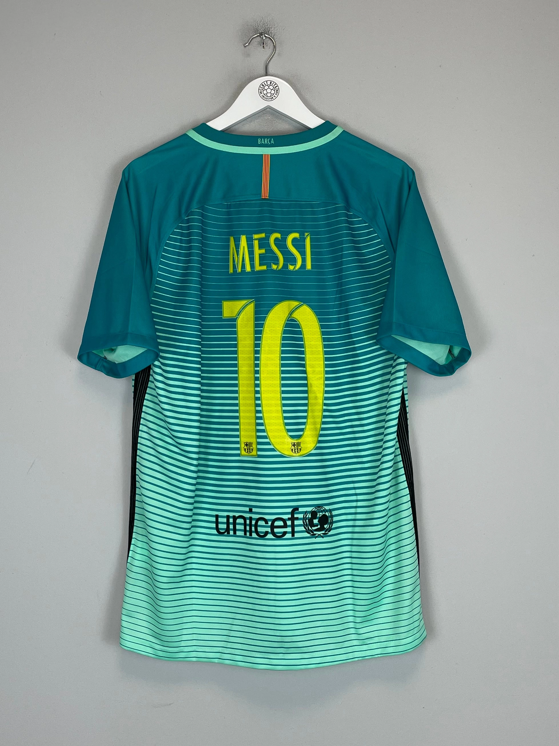 Natural motion Gripped Hem Technology 2016/17 BARCELONA MESSI #10 THIRD SHIRT (L) NIKE
