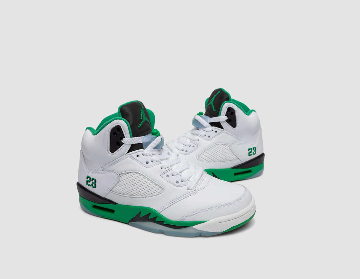 Jordan Women's 5 Retro White / Lucky Green - Black Recycled Mesh Upper