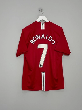 2007/09 MANCHESTER UNITED RONALDO #7 HOME SHIRT (L) NIKE Tight Motion Agile Fit