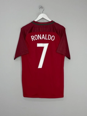 2016/18 PORTUGAL RONALDO #7 HOME SHIRT (L) NIKE Irregularity Balanced Weave
