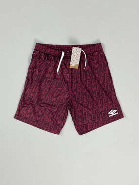 Breathe Zone Reinforced Seams UMBRO *BNWT* CLARET GRAFFITI SHORTS (MULTIPLE SIZES) WITH POCKETS