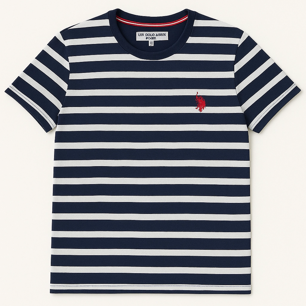 Holiday Trend USPA ASSN MEN STRIPE T SHIRT