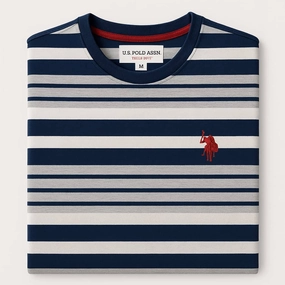 Polka Dot Pattern SeamlessConstruction USPA ASSN STRIPE MEN T SHIRT