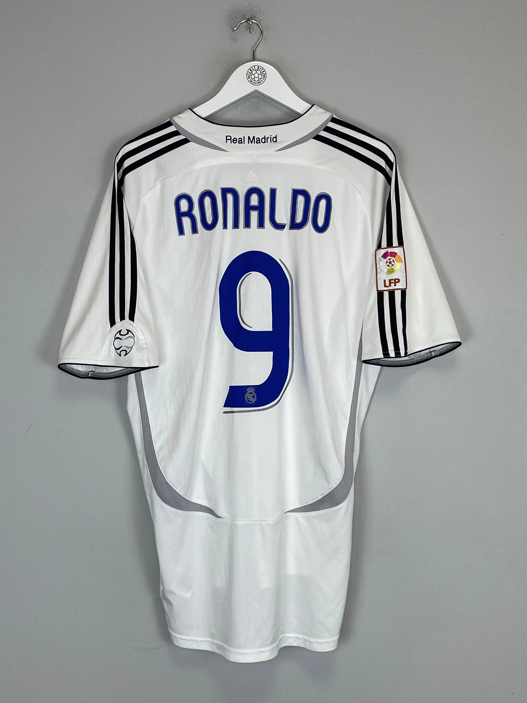 Low Profile Seams 2006/07 REAL MADRID RONALDO #9 HOME SHIRT (XL) ADIDAS