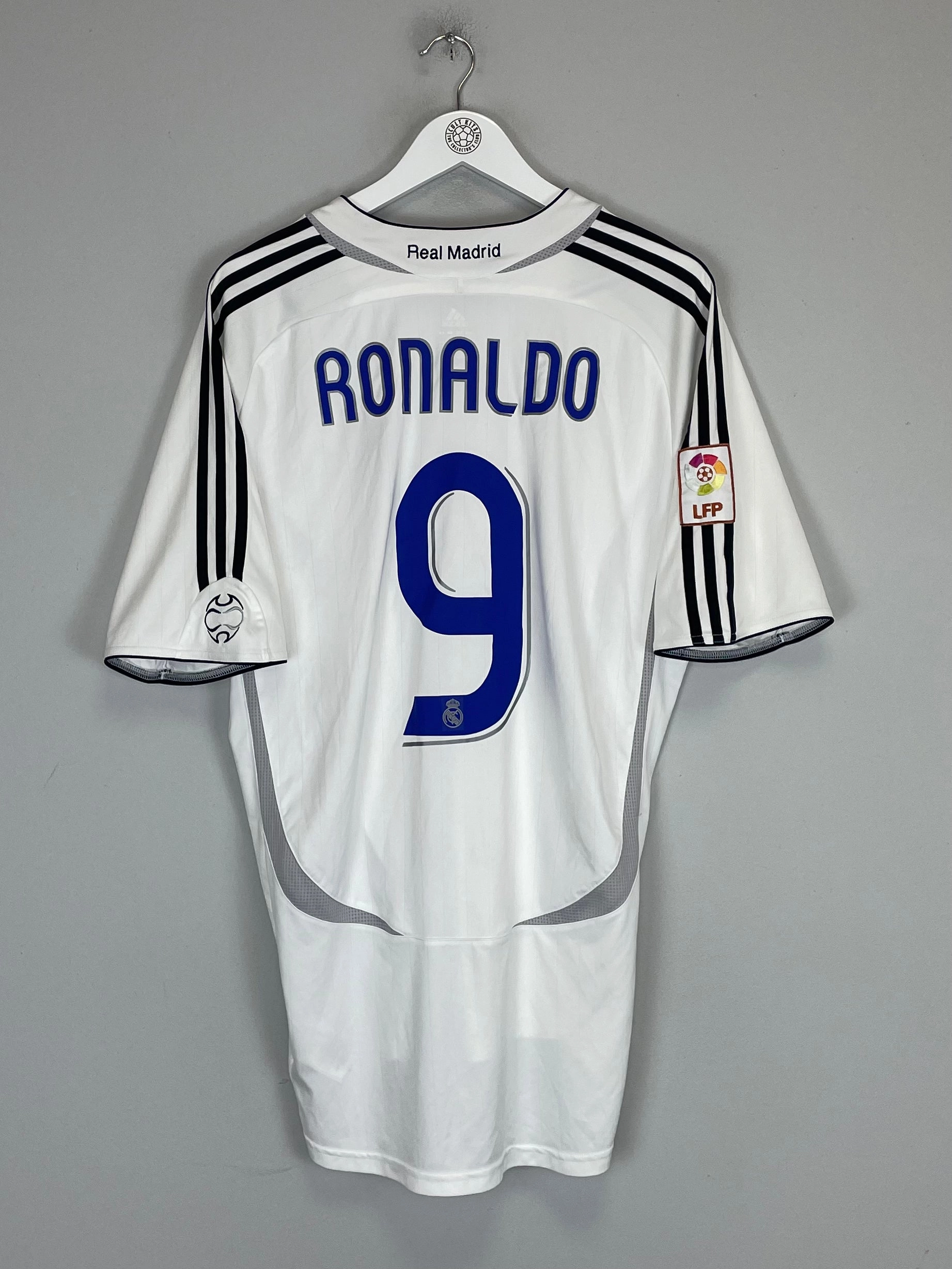 2006/07 REAL MADRID RONALDO #9 HOME SHIRT (XL) ADIDAS Dynamic Texture