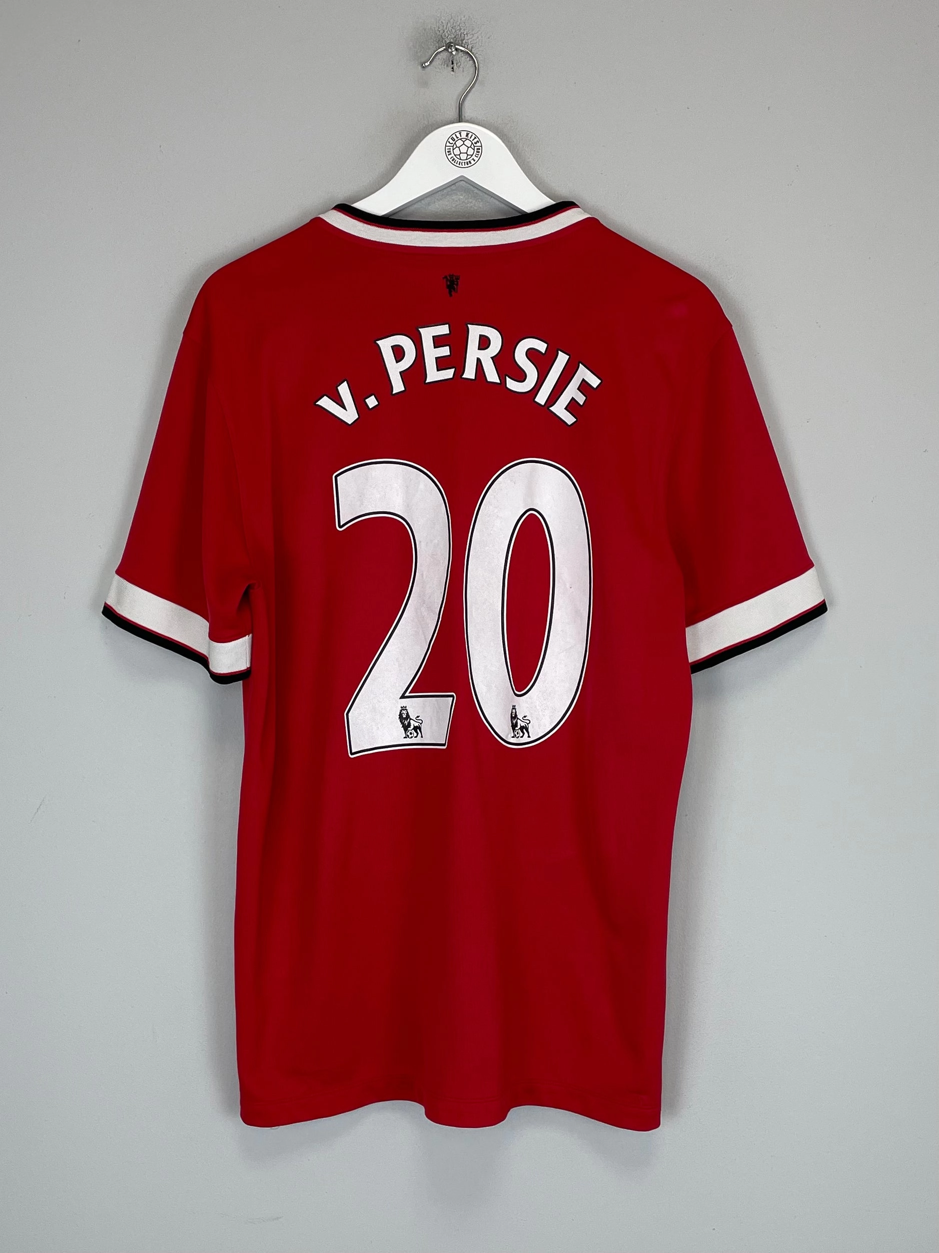 2014/15 MANCHESTER UNITED V.PERSIE #20 HOME SHIRT (L) NIKE Wrinkle Resistant Finish Quick Change