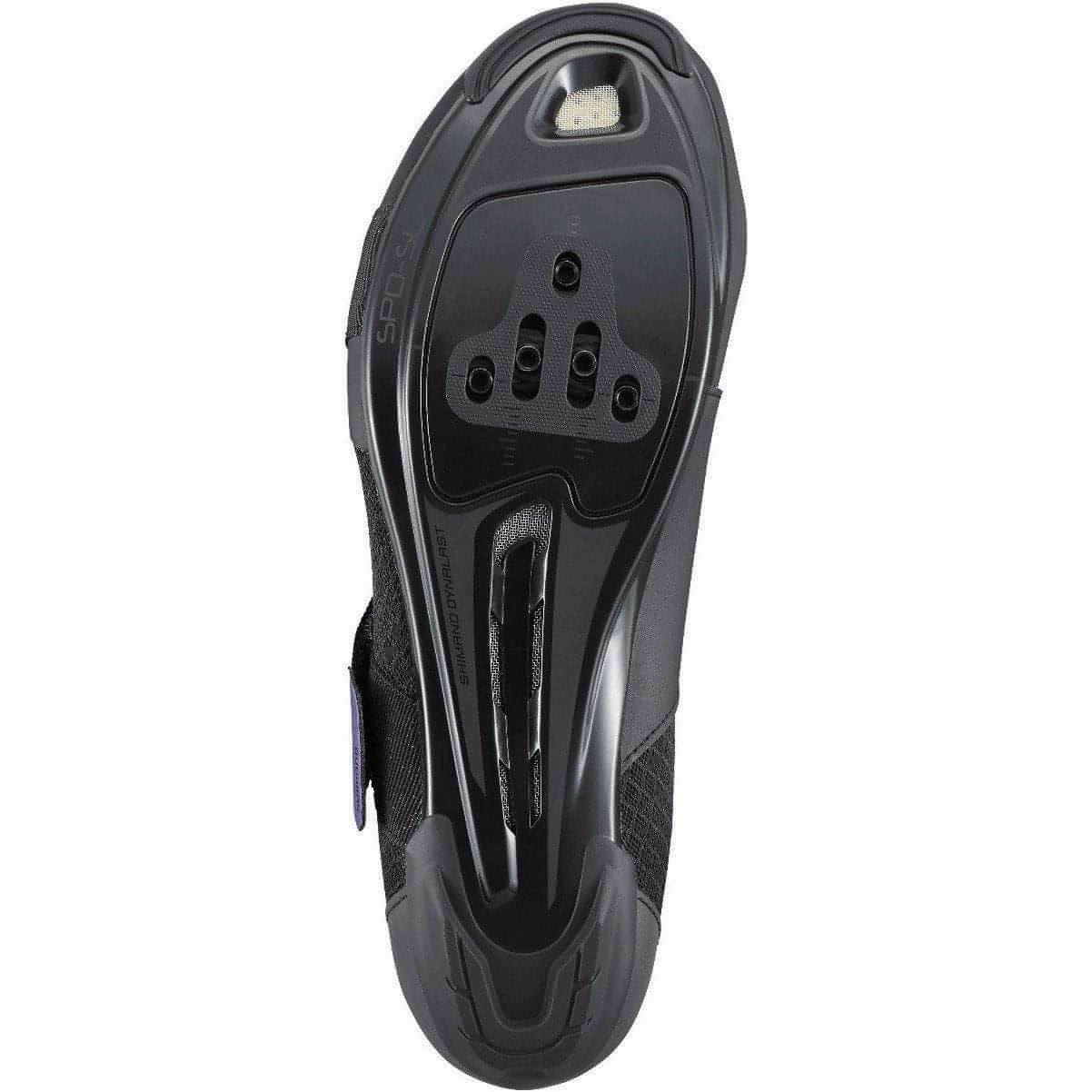 Non Slip Heel Shimano IC100 Unisex Indoor Spinning Cycling Shoes - Black