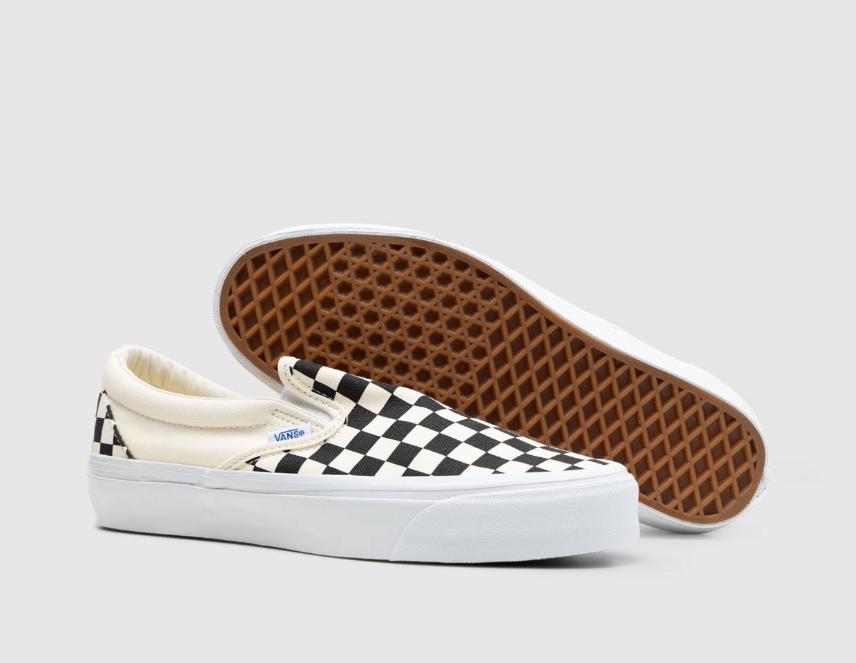Vans Slip-On Reissue 98 LX Checkerboard Black / Off White Multidirectional Flex Morning Rush
