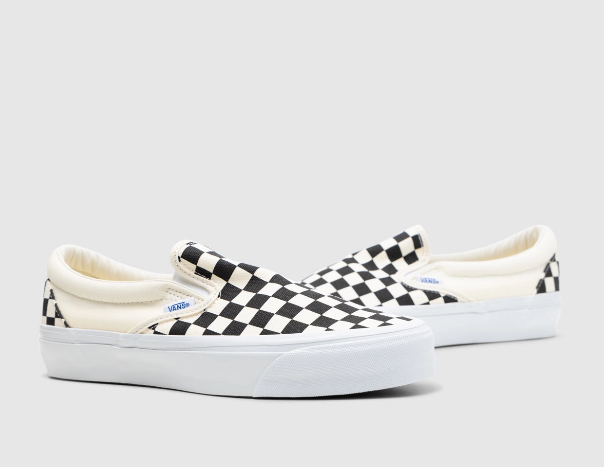 Stretch Entry Stability Heel Vans Slip-On Reissue 98 LX Checkerboard Black / Off White
