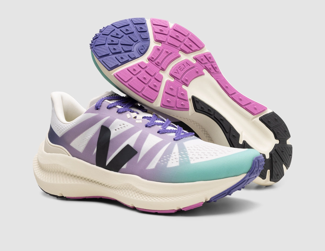 VEJA Women's Condor 3 Light Grey / Black - Gradient Slim flexibility Motion Ease