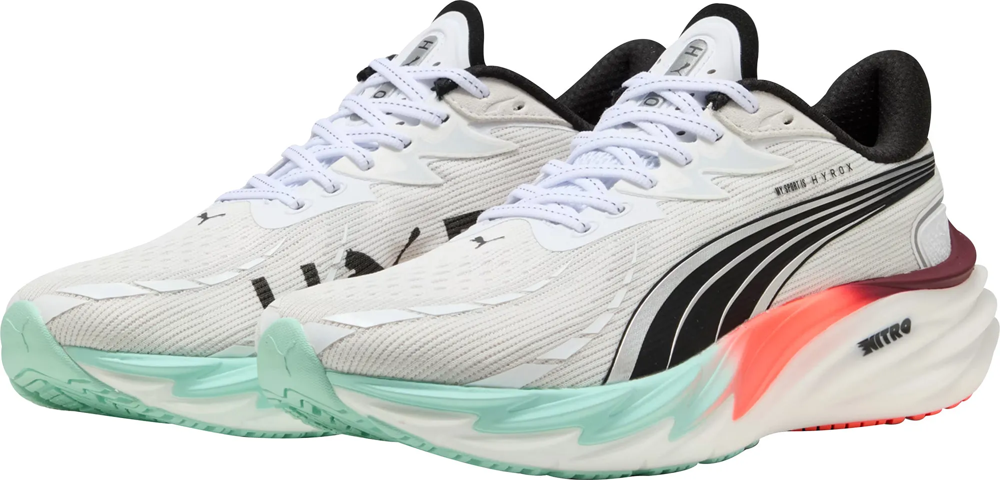 Retro Weekend Trip Puma Velocity Nitro 4 HYROX Mens Running Shoes - White