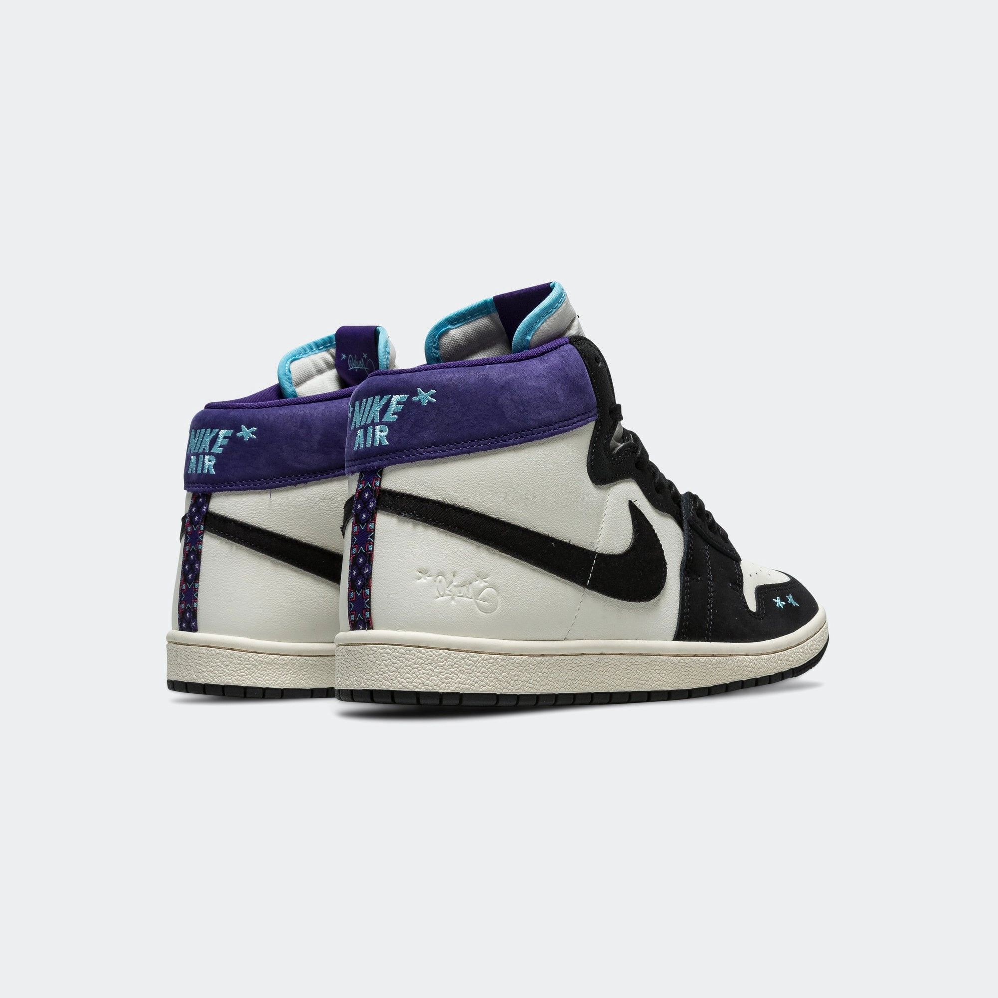 Womens Air Ship PE SP x Opium - Sail/Blue Chill-Black-Court Purple Sweat Resistant