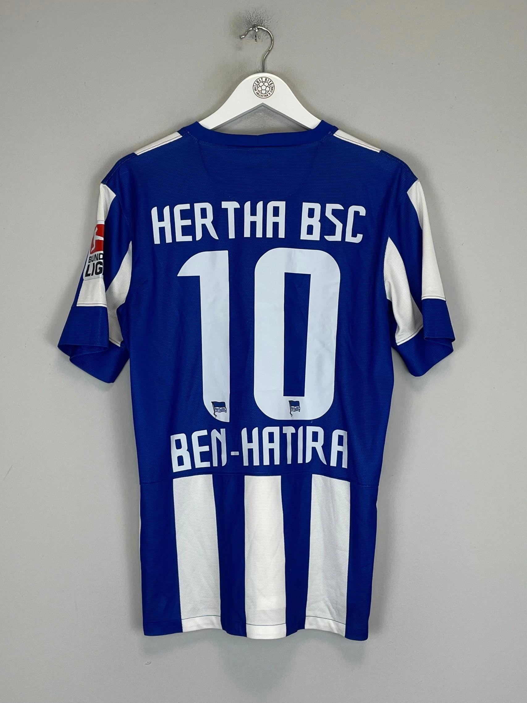 2012/13 HERTHA BERLIN BEN HATIRA #10 HOME SHIRT (M) NIKE Quick Motion Non Restrictive Mobility Cut