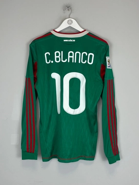 Smart Comfort Cool Look 2010 MEXICO C.BLANCO #10 L/S HOME SHIRT (M) ADIDAS