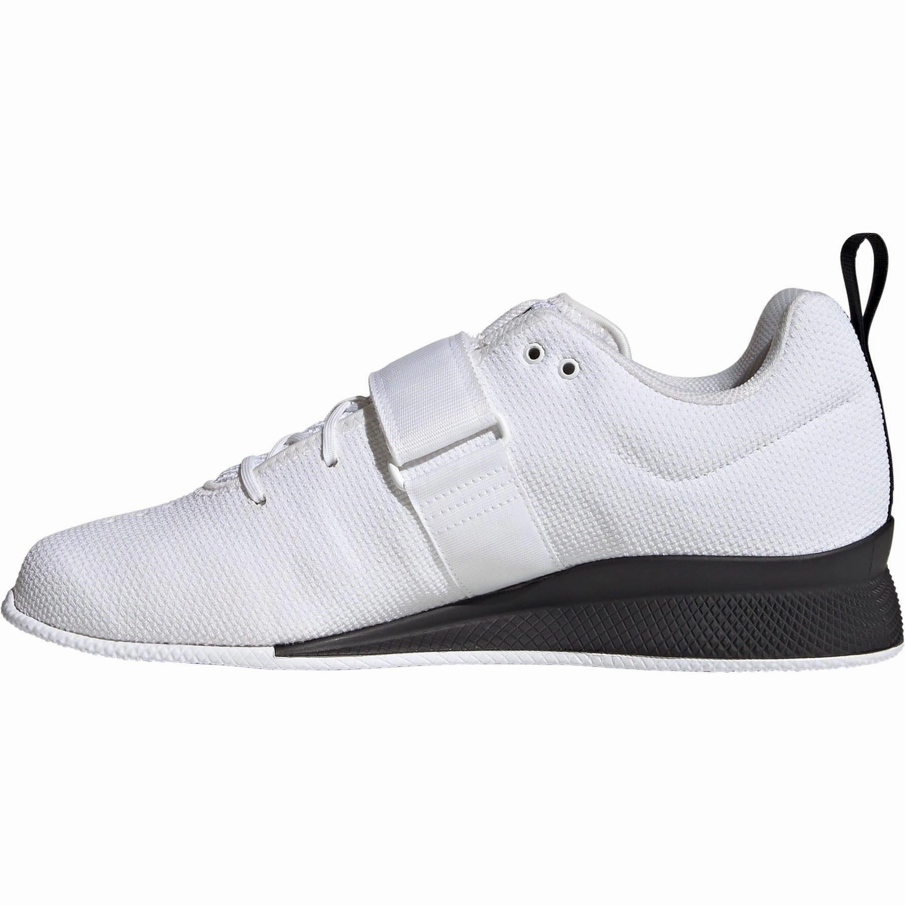 adidas Adipower 2 Weightlifting Shoes - White Premium Leather