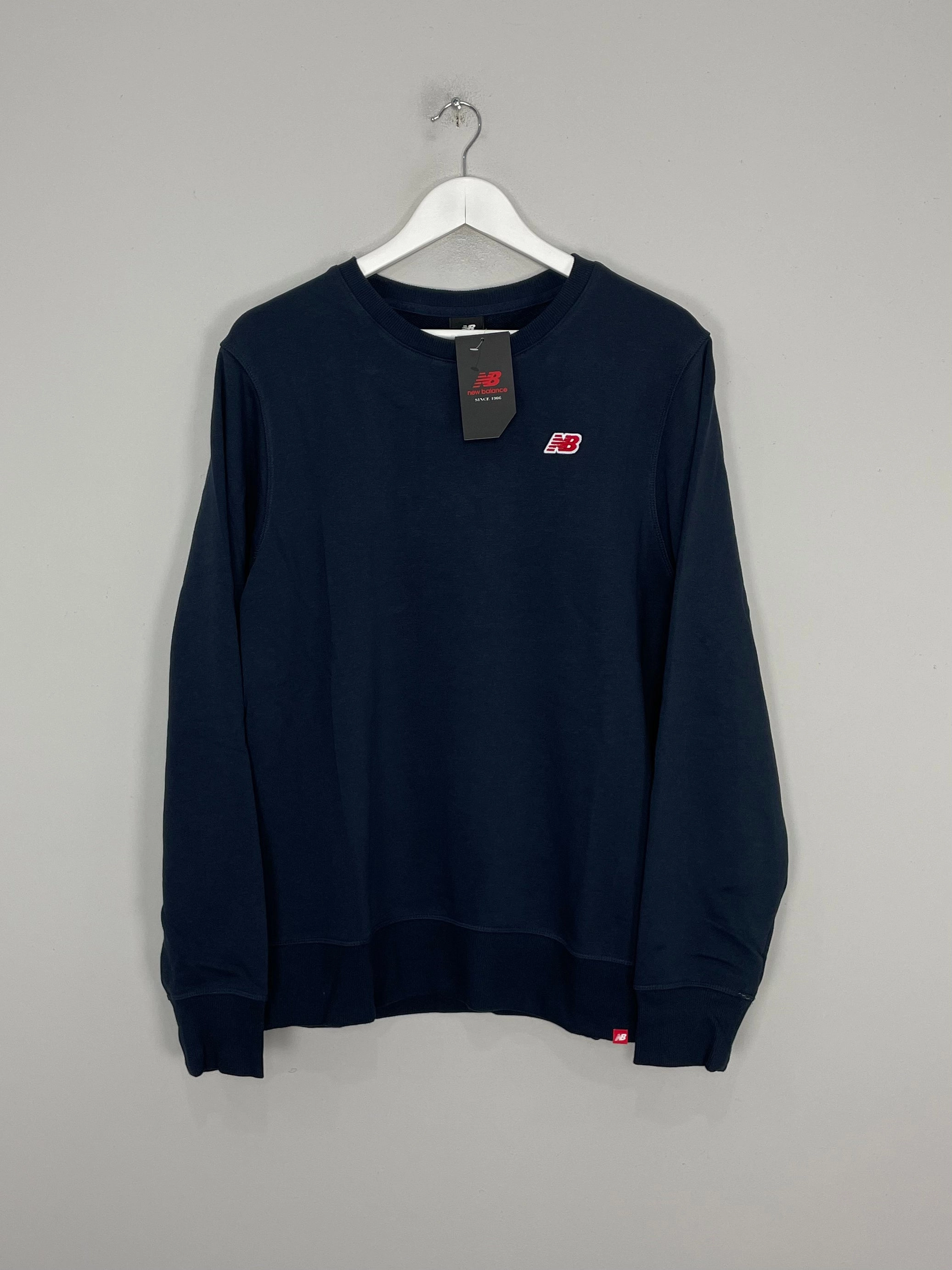 New Balance *BNWT* Navy Crew Neck Sweater (Multiple Sizes) Jumper Reinforced Shoulder Structure