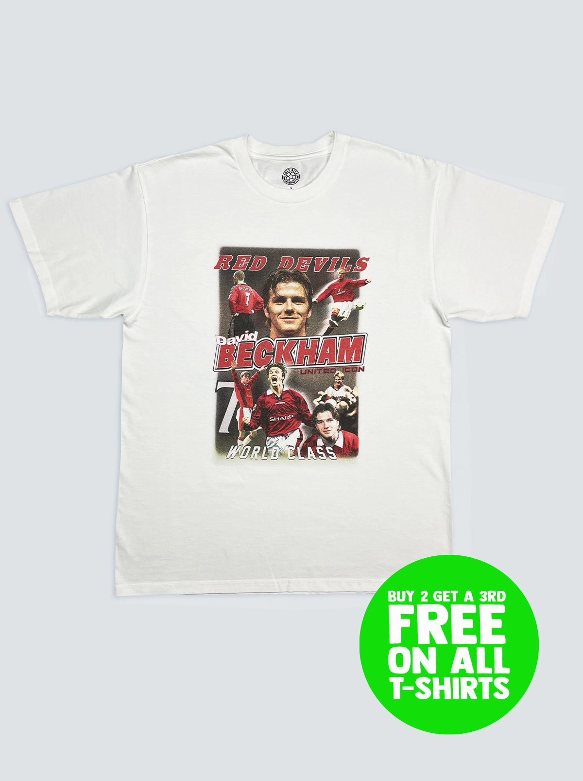 Athletic Silhouette Court Style MANCHESTER UNITED BECKHAM BOOTLEG TEE