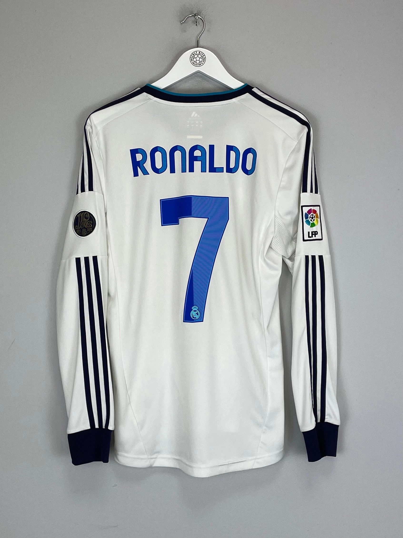 Non Slip Hem 2012/13 REAL MADRID RONALDO #7 L/S HOME SHIRT (M) ADIDAS