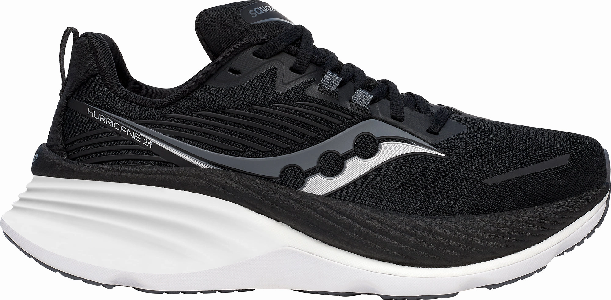 Saucony Hurricane 24 WIDE FIT Womens Running Shoes - Black Performance Ready