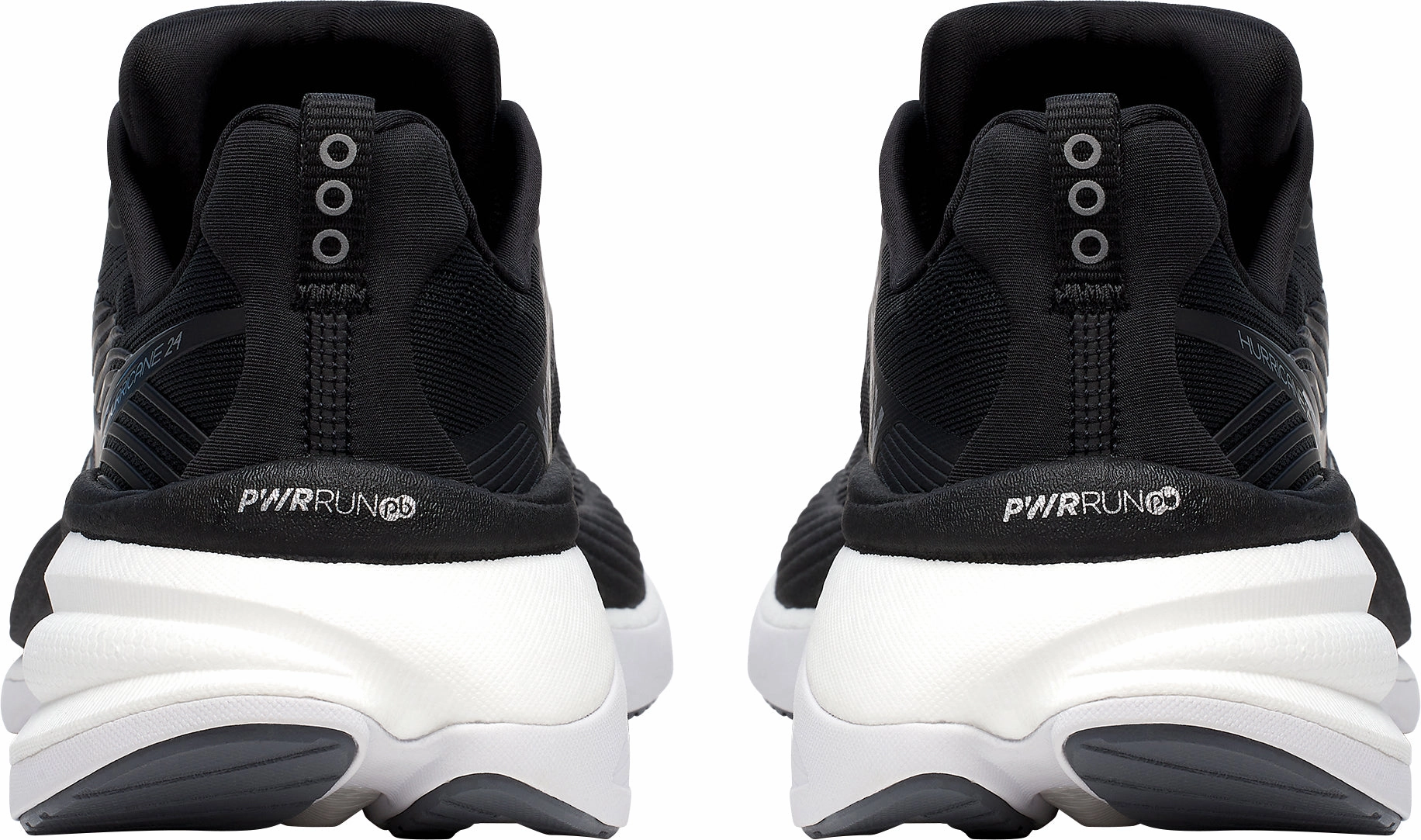 Saucony Hurricane 24 WIDE FIT Womens Running Shoes - Black Bold Detail Seamless Interior Padding