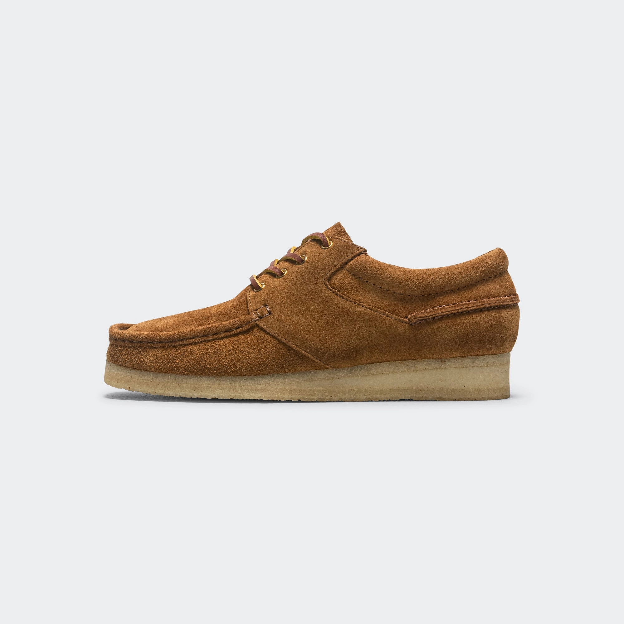 No Tie ergo fit Wallabee Boat - Cola Suede