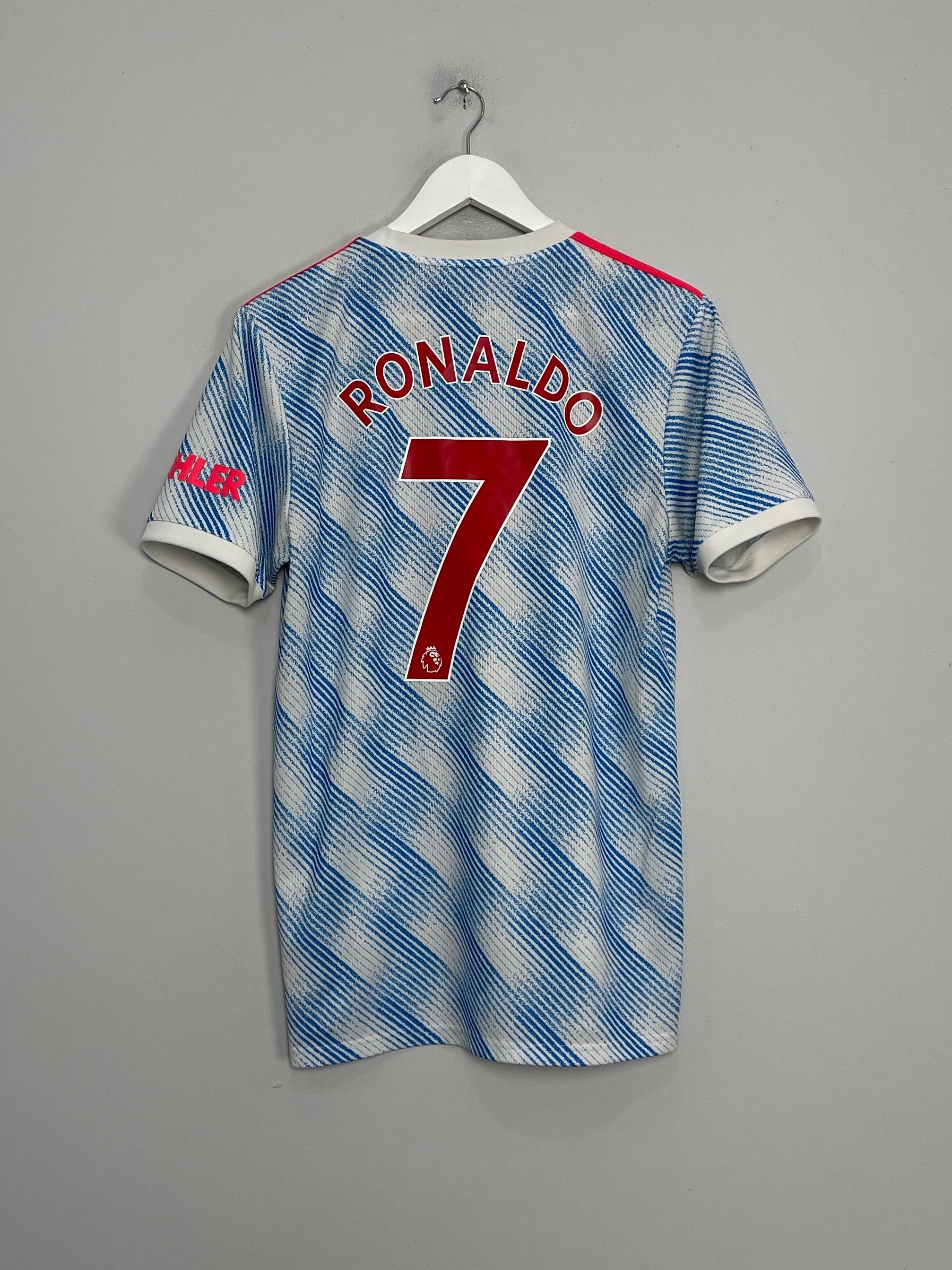 2021/22 MANCHESTER UNITED RONALDO #7 AWAY SHIRT (M) ADIDAS Durable Double Stitched