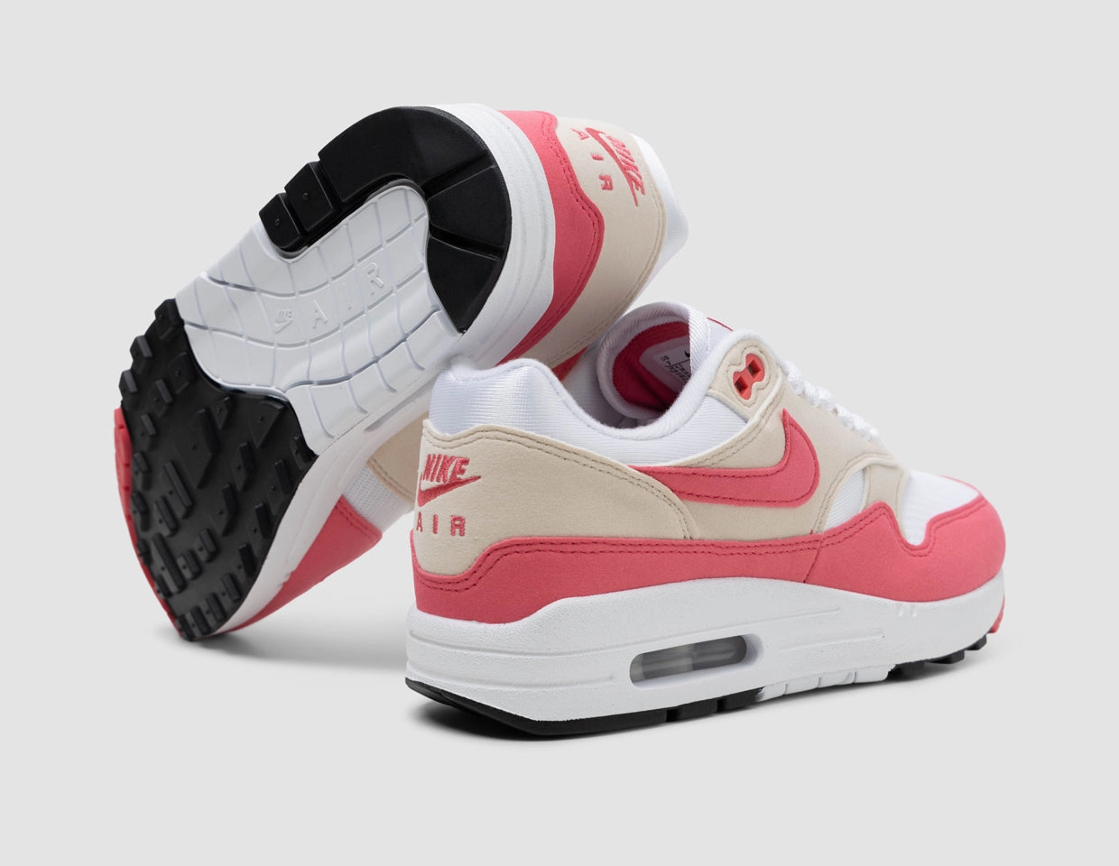 Nike Women's Air Max 1 White / Aster Pink - Light Orewood Brown Cycling