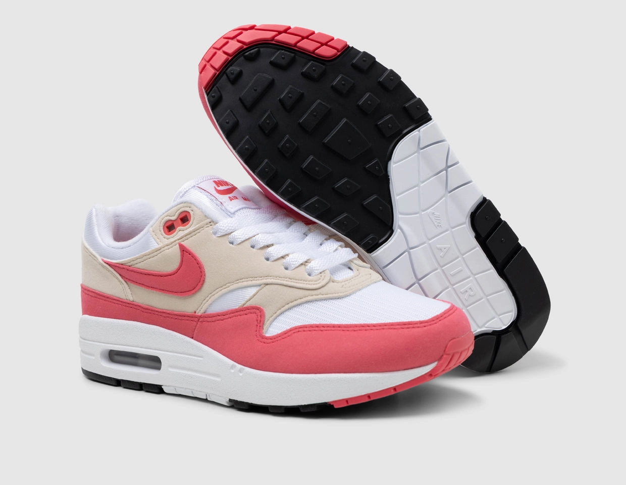 Modern Motion Foam Insert Nike Women's Air Max 1 White / Aster Pink - Light Orewood Brown