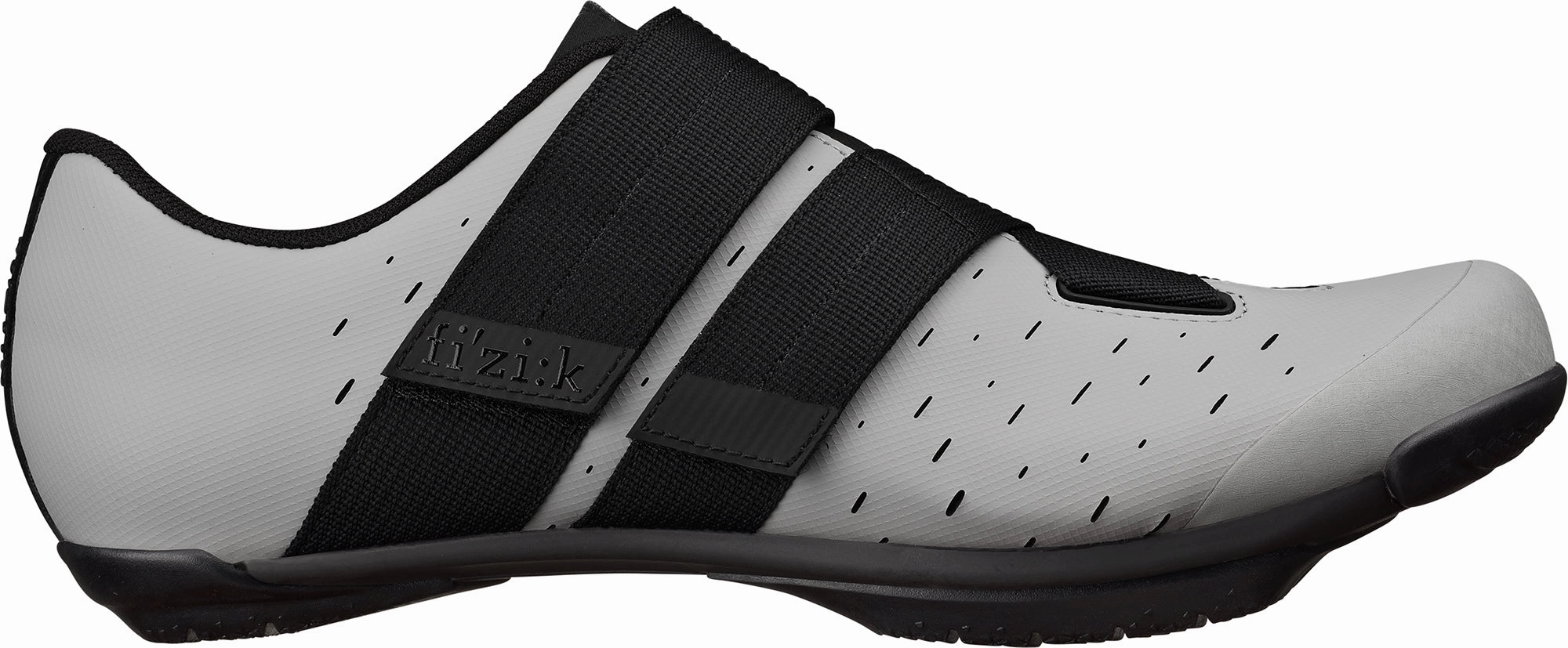 Fizik X4 Terra Powerstrap Mens Road Cycling Shoes - Grey Thermoformed Heel Cup Rubberized Outsole