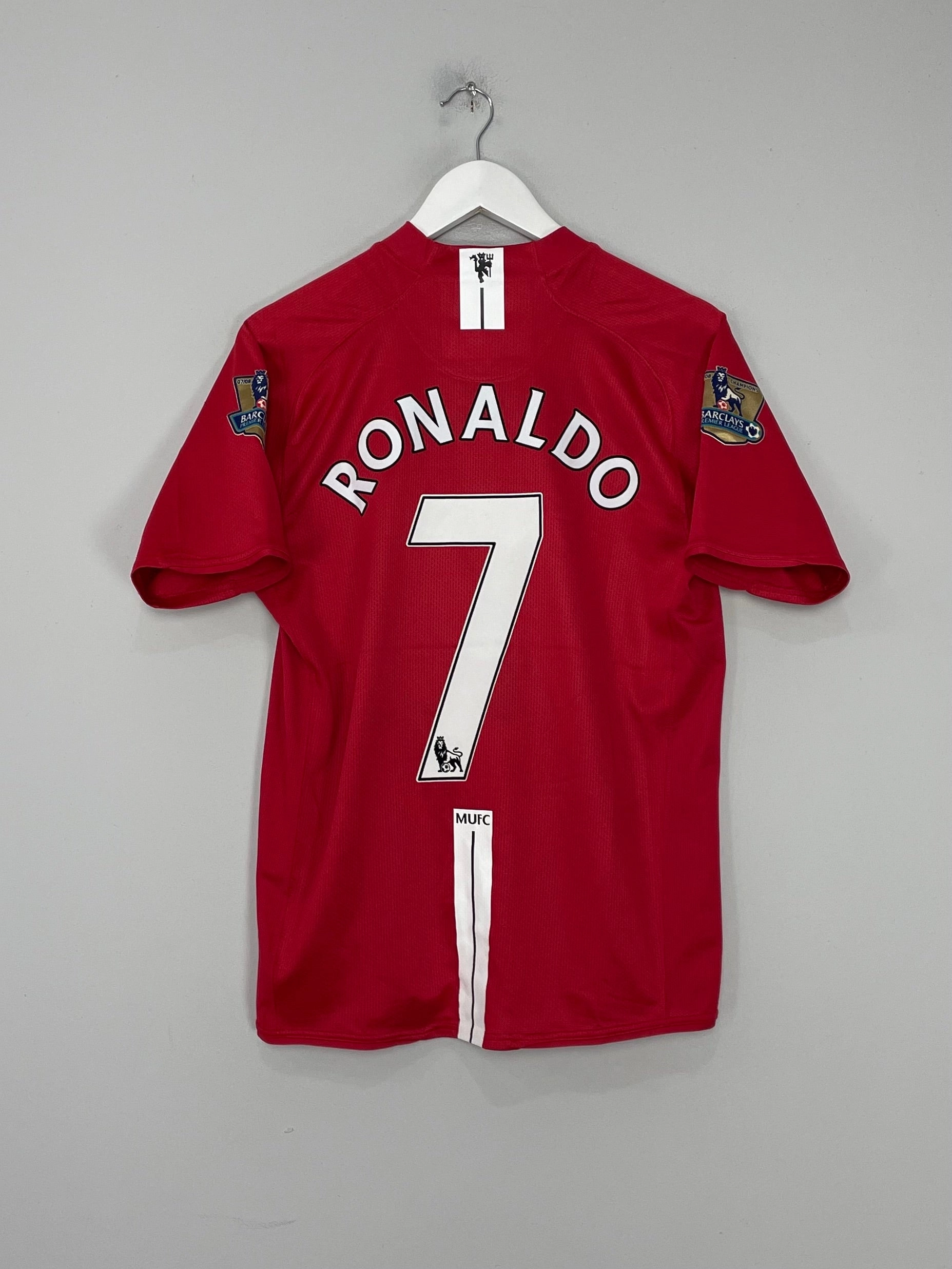 Reinforced Hem Durability 2007/09 MANCHESTER UNITED RONALDO #7 HOME SHIRT (M) NIKE