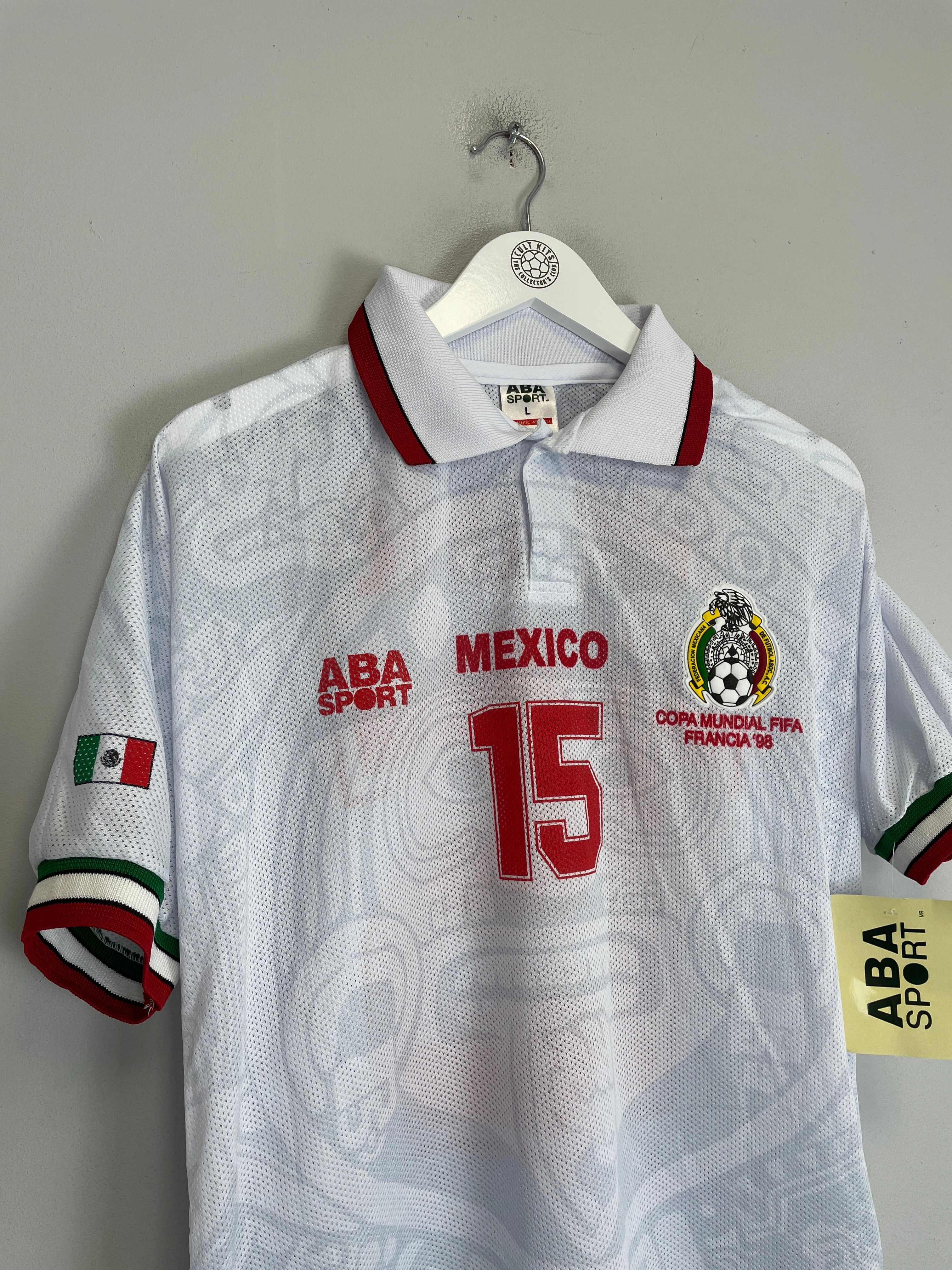 1998 Mexico Hernandez #15 *Reissue* World Cup Edition Away (Multiple) ABA Sport Run Ready Comfortable Gear