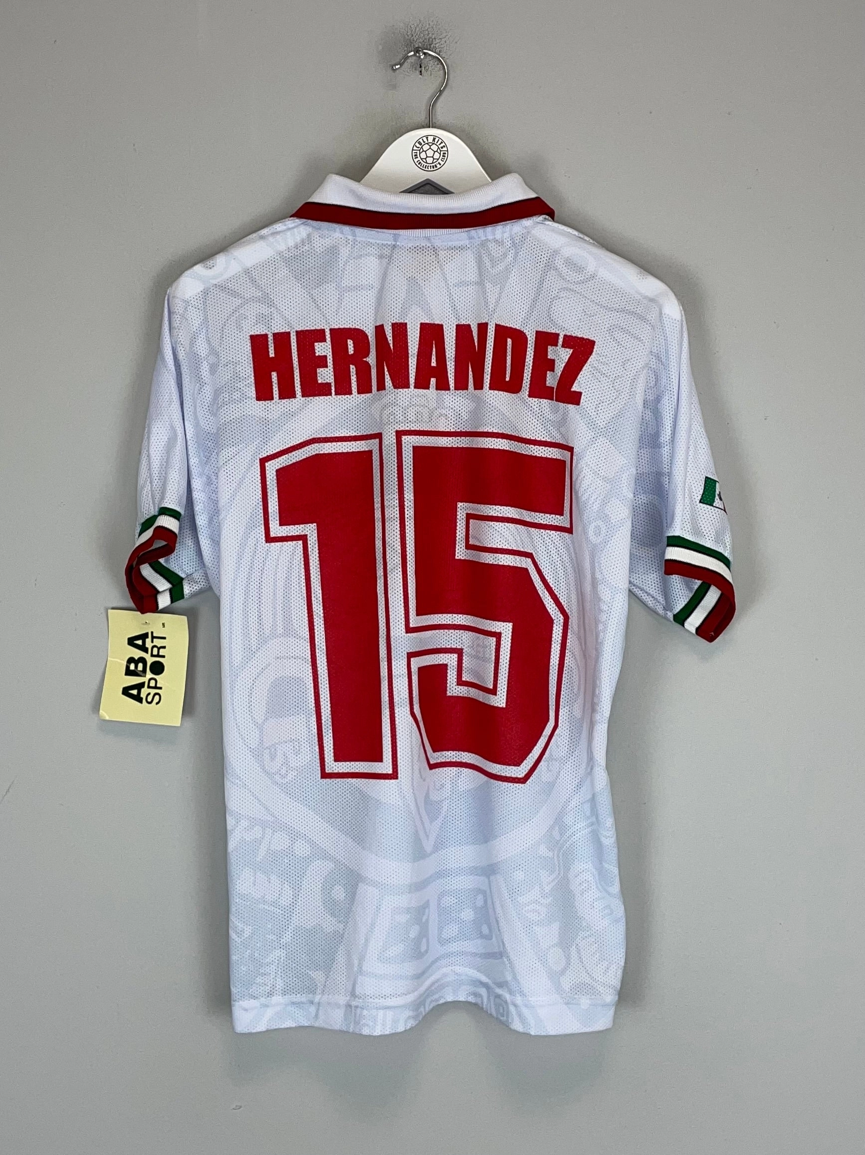 1998 Mexico Hernandez #15 *Reissue* World Cup Edition Away (Multiple) ABA Sport Breathable Jersey Material