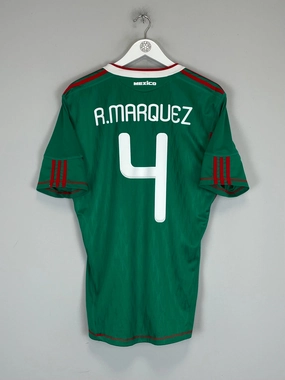2010 MEXICO R.MARQUEZ #4 HOME SHIRT (M) ADIDAS Temperature Control Weave Play Ready