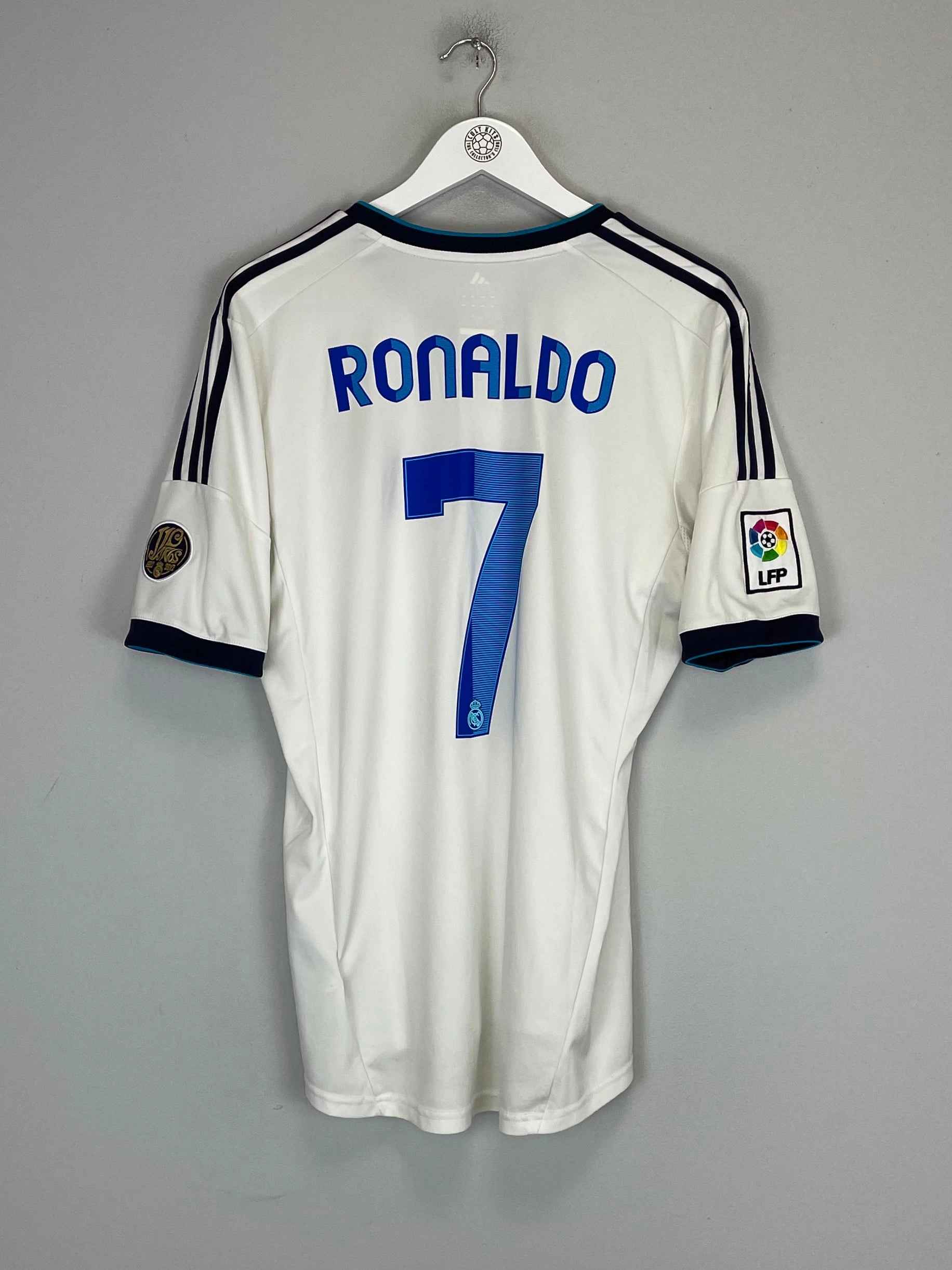 2012/13 REAL MADRID RONALDO #7 HOME SHIRT (L) ADIDAS Adjustable Hem Drawstring