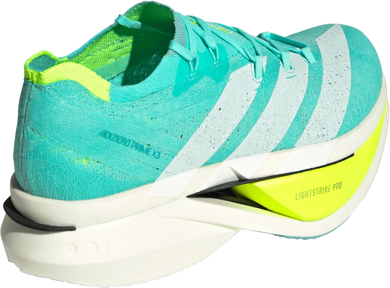 adidas Adizero Prime X3 Strung Running Shoes - Green Foam Insole