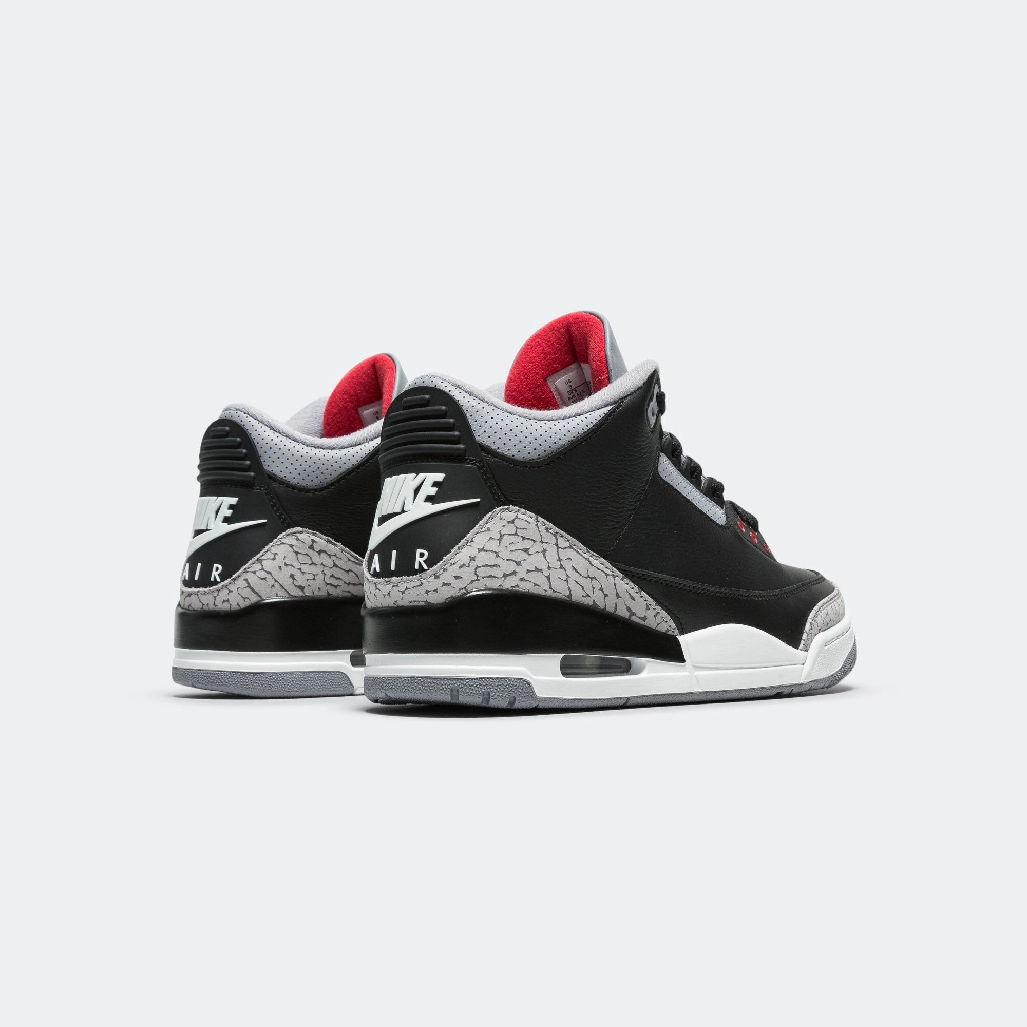 Air Jordan 3 Retro - Black/Fire Red-Cement Grey-Summit White Outdoor Use