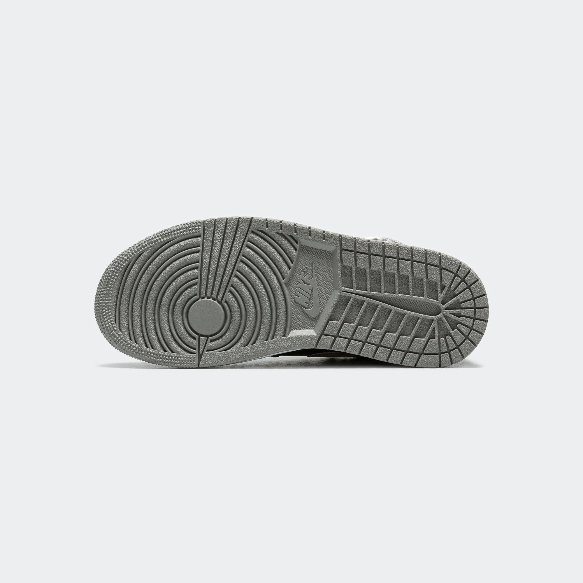 Womens Air Jordan 1 Retro - Black/Medium Grey-White Leather Upper